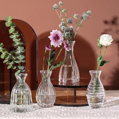 China Modern Cylinder Glass Stand Small/Tall Vase Glass For Home Decor Glass Wedding Tech Europe American Wall for sale