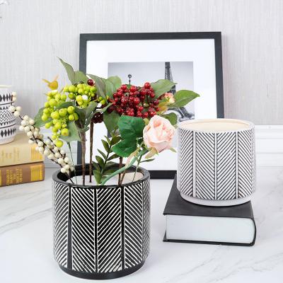 China Modern wholesale home decorative modern ceramic flower pots for indoor plants for sale