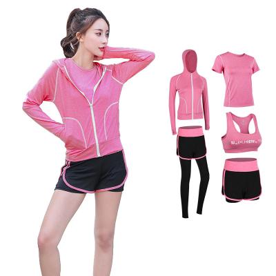 China Breathable Comfortable Women Sportswear Yoga No-Brand Leggings With Top Gym Wear Set For Sports for sale