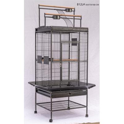 China NZB Wire Mesh Black Aviary Outdoor Parrot Breeding Viable Large Size Bird Cage for sale