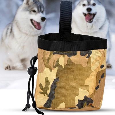 China Stocked Tactical Camouflage Pet Snack Maker Treat Bag Utility Dog Training Dog Treat Pouch for sale