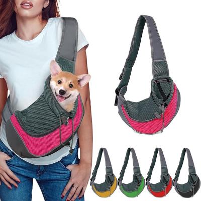 China Wholesale Outdoor Camping Pet Sling Shoulder Bag Breathable Portable Pet Carrier Stored for sale