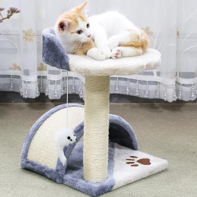 China Dropshipping Mail Stored Kitten Scratching Tower Climbing Tree House Motion-activated Cat Toys for sale