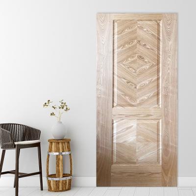 China Contemporary Wood Texture Natural Grain Ash Entry Door Skin for sale