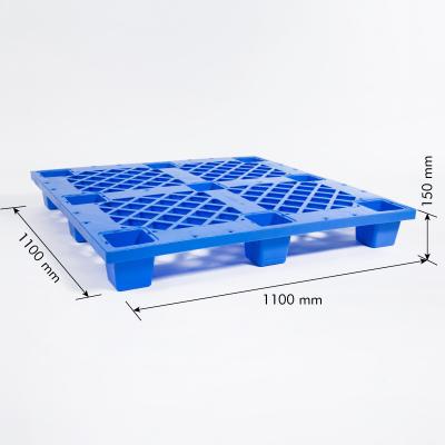 China Large Single Faced Heavy Duty Plastic Pallet Storage Pallets Warehouse Stackable Large Plastic Pallet for sale