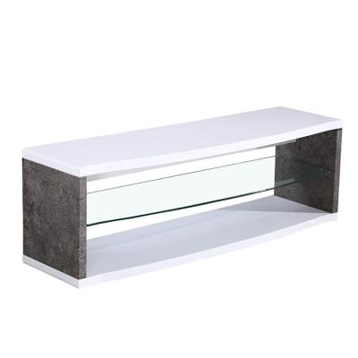 China New Design Easy To Clean MDF 3D Paper / High Gloss Glass Coffee Table for sale