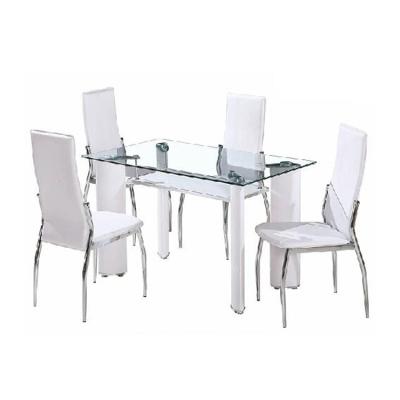 China Contemporary Cheap Contemporary Chrome Legs Japanese Designers Convertible Dining Table and Chair Set for sale