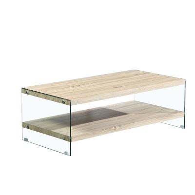 China Hot Sale Germany Style Modern Clear Furniture 10mm Tempered Glass Legs Rectangle Storage Coffee Table Easy To Clean for sale