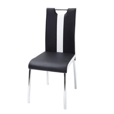 China Modern New Style Dining Chair With PU Seat And Four Chrome Legs for sale