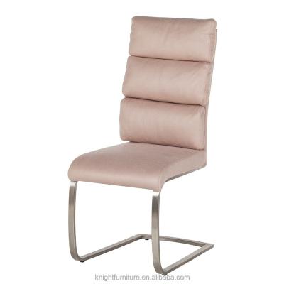 China Modern Modern And Hot Selling PU Leather Chrome Leg Dining Chairs for sale