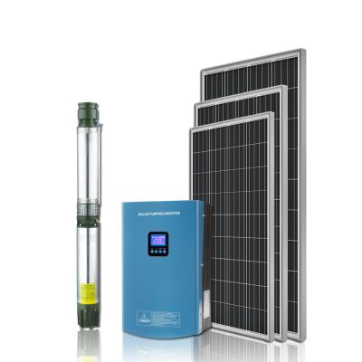 China Deep Head Irrigation 100m AC 5500w 380v Well Head Submersible Three Phase Solar Powered Water Pump for sale