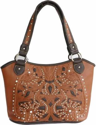 China Hot Sale New Design Western Genuine & Pu Leather, Boot Stitch Western Bag for sale