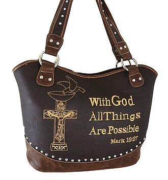 China western rhinestone cross purse /handbags with bible verse for sale