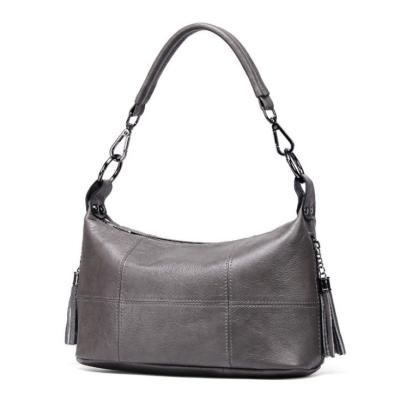 China Single Shoulder Bags  Cowhide Handbags  Real Cow Leather Bag with Tassel Puller for sale