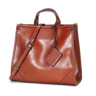 China Tote Bags for Women Genuine Cow Leather Handbags Office Bag for sale