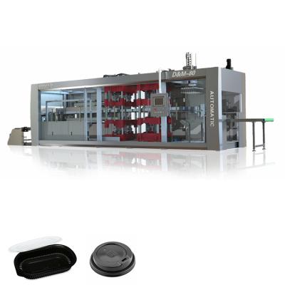 China DM4-80 4 station PET automatic plastic packaging tray plastic container thermoforming machine for sale