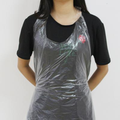 China Wholesale Disposable Plastic Waterproof Kitchen Pe Cleaning Apron for sale