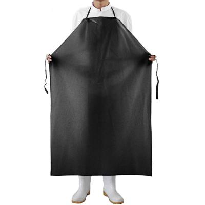 China Professional Cleaning Vinyl Apron Black Printing PVC Apron Custom Industrial Supplier for sale