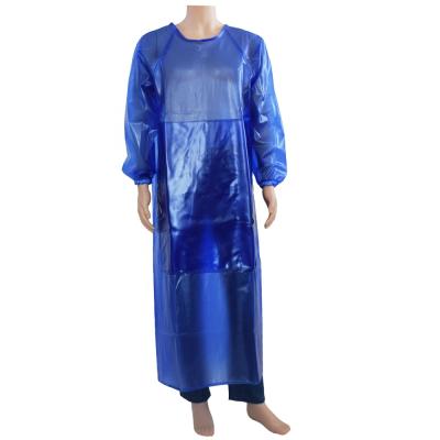 China Thickened Waterproof PVC Long Sleeve Oil Cleaning Apron for sale