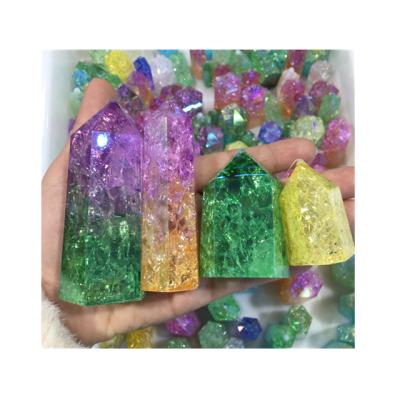 China New Arrived Europe Quartz Natural Tower Aura Split Spiritual Healing Stone Point For Home Decoration for sale