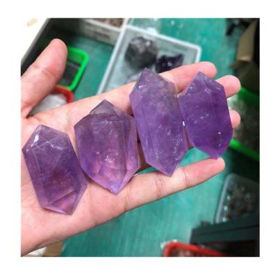 China Europe wholesale crystals tower crystal double point amethyst crystal dot point for decoration for sale