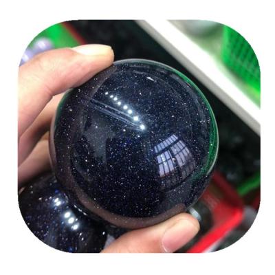 China wholesale polished europe quartz crystal sandstone healing blue crystal ball for home decor for sale