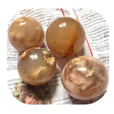 China Wholesale Europe Healing Flower Agate Crystal Ball Sphere Quartz Polished Crystal Decor For Room for sale