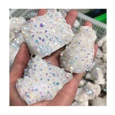 China Healing crystal aura wholesale Europe quartz crystal cluster reiki clear stone for home decoration for sale