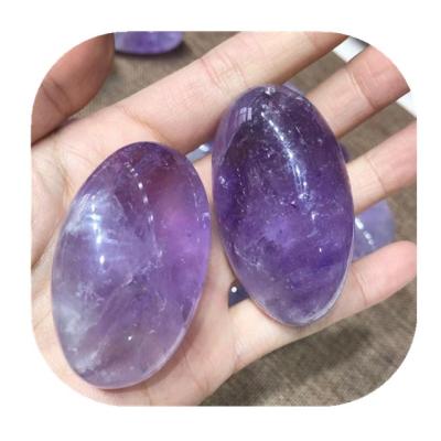 China Wholesale Natural Amethyst Stone Healing Europe Crystal Palm Stone Decor For Home for sale