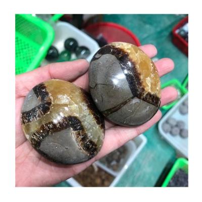 China Wholesale Gemstone Crystal Septarium Healing Europe Quartz Palm Stone Crystal Decor For Home for sale