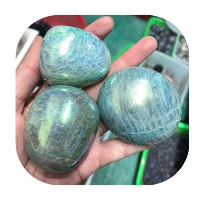 China Wholesale Aura Crystal Amazonite Gemstone Europe Quartz Palm Stone Decor For Home for sale