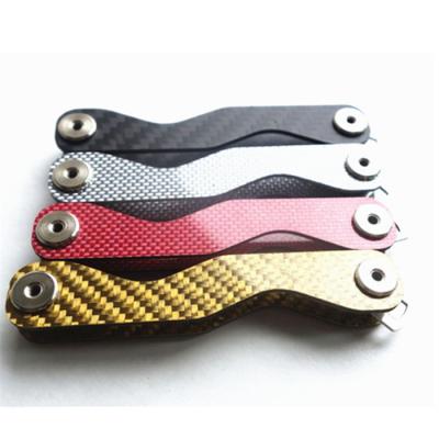 China 100% Eco-friendly Sim Compact Key Holder Carbon Fiber Key Organizer Carbon Fiber Key Chain Holders for sale