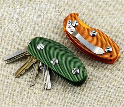 China 100% Eco-friendly Aluminum Lightweight Folding Key Holder EDC Key Organizer Holder Pocket Aluminum Alloy Key Holders For Outdoor for sale