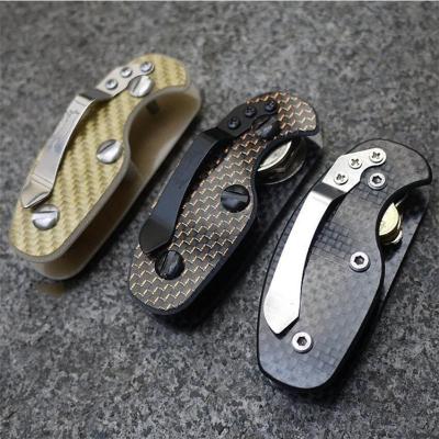 China Promotion Gift Compact Key Holder - Organizer, Carbon Fiber-Keychain, Smart Key With Stailnless Steel Clip for sale