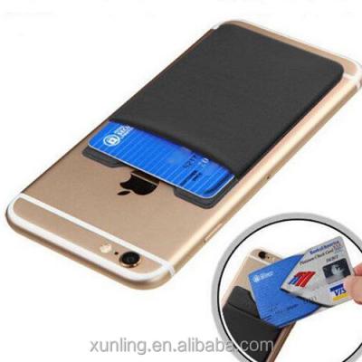 China High Cloth Phone Wallet 3M Sticker Smart Wallet Cell Phone Protective Card Holder for sale