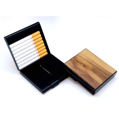 China Wholesale Custom Durable Tobacco Cigarette Holder Box Wooden Case with Strong Magnetic Flip Top Closure for sale