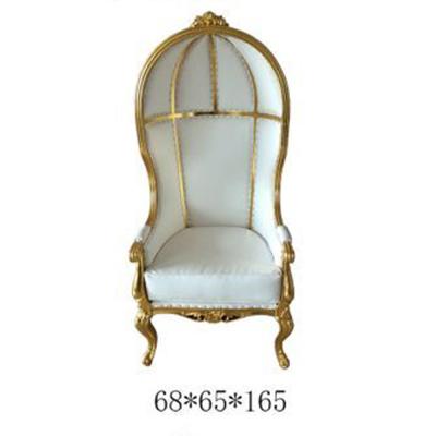 China Wedding high back European style solid wood king chair wedding decoration chair hotel lobby image chair for sale