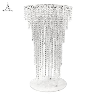 China Viable new acrylic transparent crystal table wedding cake romantic round table for sale