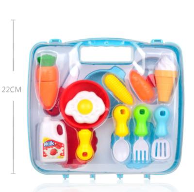 China Plastic Pretend Play 15pcs Kitchen Toy Set Role Play Toys Kitchen Toys Kit For Kids for sale