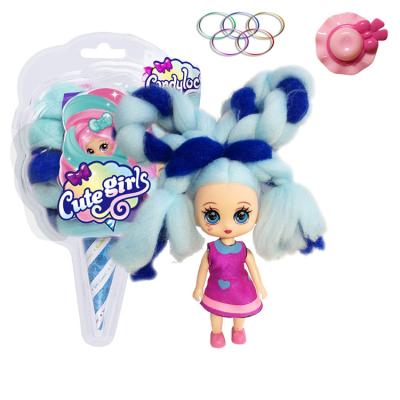 China Hot Selling 5 Inch Cartoon Princess Dolls Toy With Colorful Hair Beauty Ice Cream Doll For Girl Gift Toys for sale