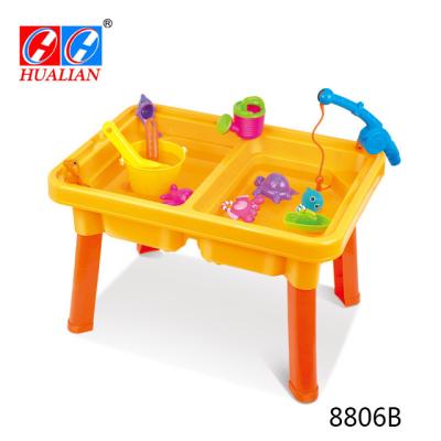 China MODEL TOY Beach Table Toy Set with Swimming Pool and Fishing Square Game Toy For Kids for sale