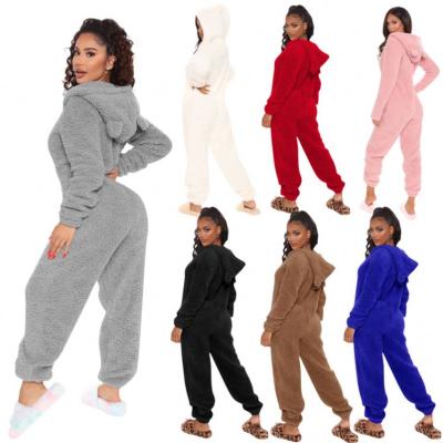 China Q4133-lovely long sleeve QUICK DRY women's overalls home loungewear pajamas for women for sale