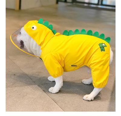 China Viable Wholesale Luxury Dinosaur Corgi OEM Designers Shiba Dinosaur Winter Apparel Pet Dogs Fabrics Small Large Dog Rain Coat for sale