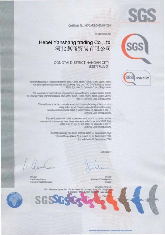 CE - Hebei Yanshang Trading Co., Ltd.