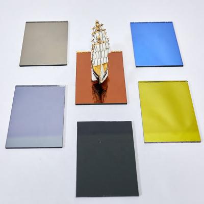 China Minimalist High Quality Finely Processed Different Color Mirror Sheet Look Glass Wholesale For Decoration for sale