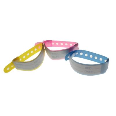 China Plastic or Waterproof Soft Plastic Patient ID Card Wristband PVC Wristband Adult Kids PVC Medical Wristband for sale