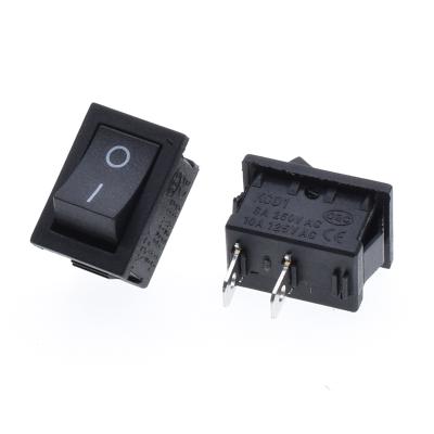 China KCD1 6A250V 10A125V Rocker Switch Power Button Switch SKPT 2 Feet 15*21mm On/Off Control Switch 15*21mm for sale