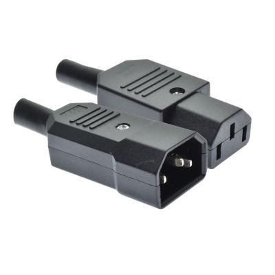 China IEC 320 C14 C13 Male 220V Industrial Female Power Socket , Industrial Socket PDU/UPS Wiring Power Socket Adapter for sale