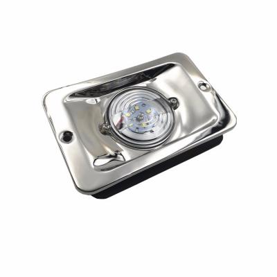 China 170 LM LED Rectangular Stainless Steel Transom Mount Navigation Light Boats Mile -2 for sale