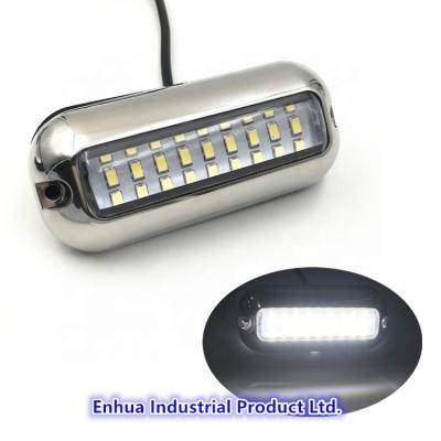 China 316 Stainless Steel 10-30VDC 27 LED Blue Underwater Transom Lights Marine Pontoon Boat Accessories Stainless Steel Pool for sale